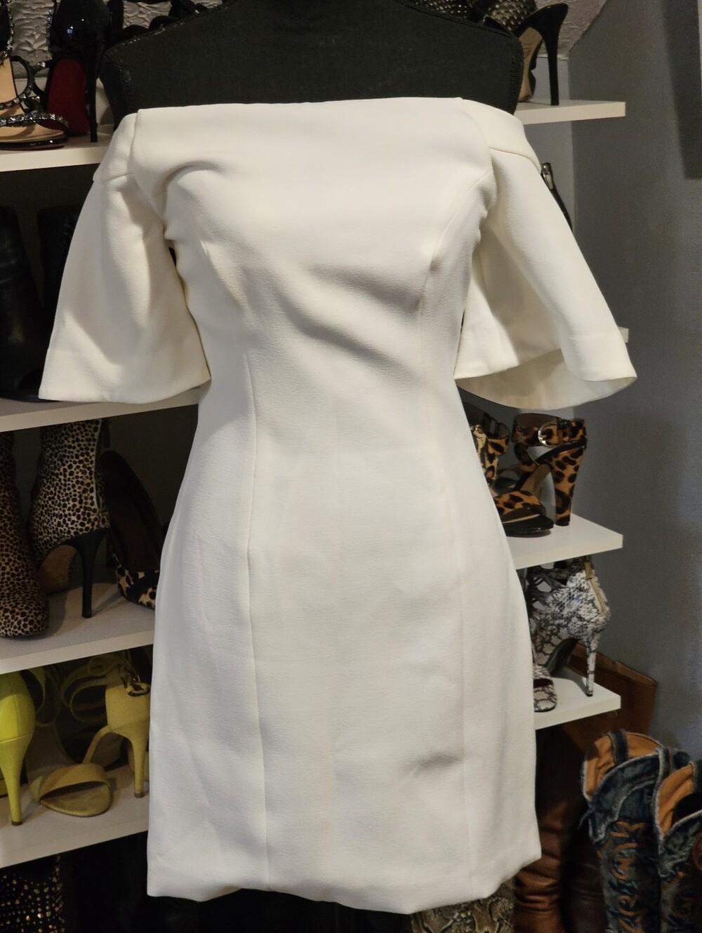 Elegant Off-Shoulder White Dress
